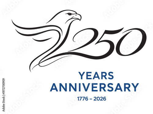 Eagle logo celebrating 250 years anniversary from 1776 to 2026