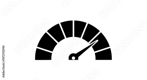 Scoring credit rating black white icon