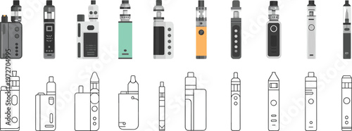 Electronic Cigarette and Vape Device Collection Keywords: electronic cigarette, vape, vaping