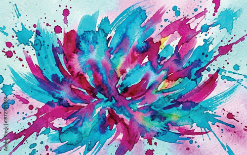 abstract colorful background with splashes