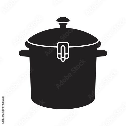 stainless steel pot Silhouette vector designe