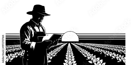 Agricultural Crop Insurance Smart Farming Icon