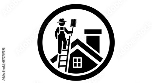 A man painting a house exterior.