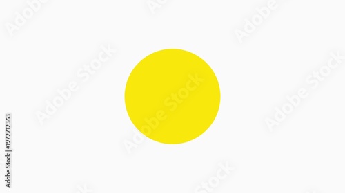 Vibrant yellow circle motion loop, smooth bounce animation, abstract motion seamless looping background