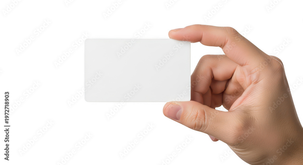 Obraz premium A hand holding a blank white smartphone or tablet screen isolated on transparent background,png