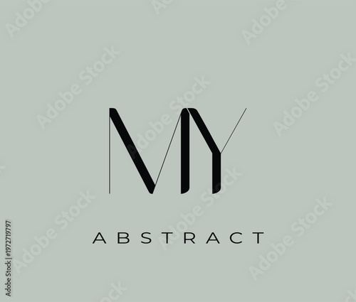 Abstract logo design with stylized lettering and minimalist typography elements