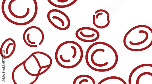 World blood donor day vector illustrative blood cells design for donation awareness and healthcare campaigns