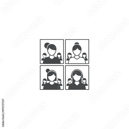 Four diverse customer service representatives.