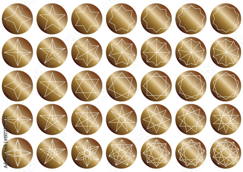 線で描いた多角形セット