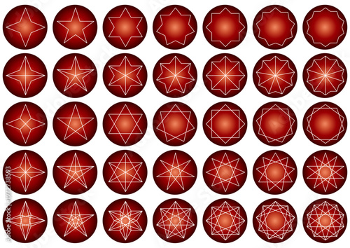 線で描いた多角形セット