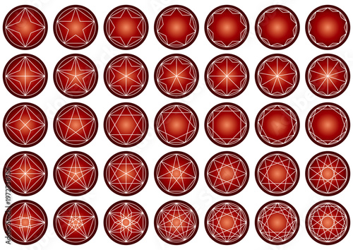 線で描いた多角形セット