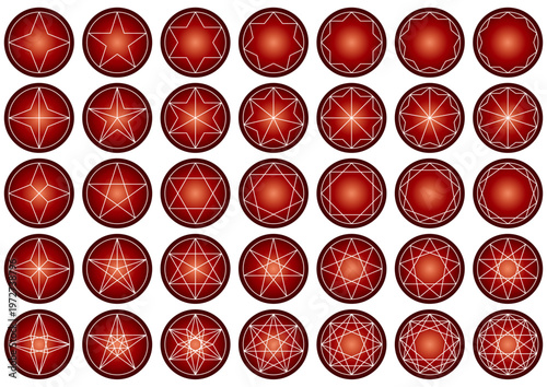 線で描いた多角形セット