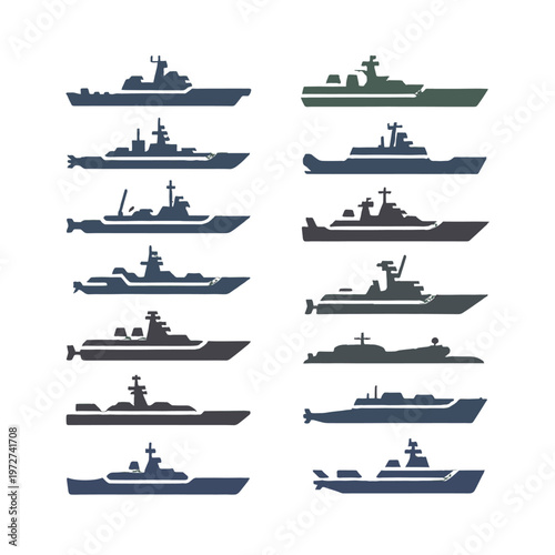 A collection of various ship illustrations.