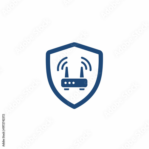WiFi router shield icon for network protection.