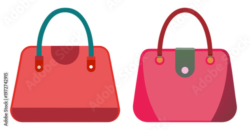 Two chic red and pink handbags for everyday style
