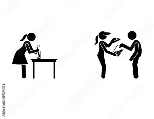 Three stick figures illustrating various stages of alcohol consumption and intoxication, from celebration to being drunk.