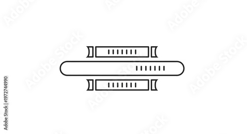 Outline icon representing a data cable or connector with multiple pins for electronic devices and data transfer.