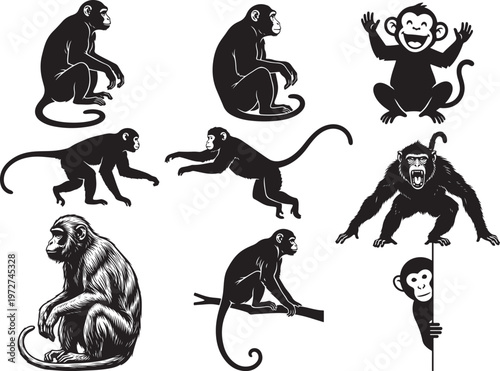 Active Monkey Climbing with Curved Tail Motion