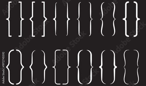 Brackets Variations: A visually engaging arrangement of various brackets, presenting a range of designs and styles for diverse uses.png