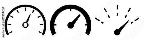 Accelerator speed icon set with solid black icon on white background featuring speed arrow, acceleration symbol, velocity indicator with monochrome and minimalist design