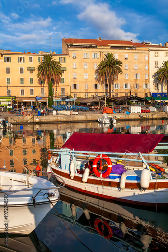 Canvastavla Tino Rossi Marina and Fishing Port, Ajaccio, corsica island, France