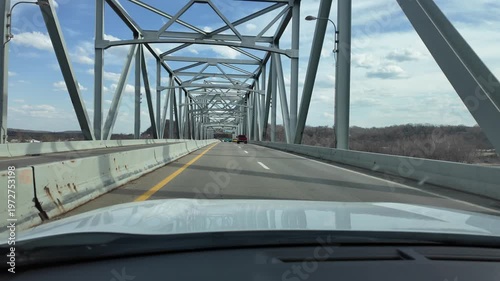 Driving on Bridge in Ohio During a Clear Day