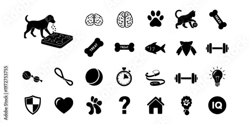 Pet Puzzle Enrichment Toy Mental Stimulation Icon