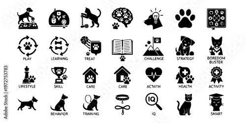 Pet Puzzle Enrichment Toy Mental Stimulation Icon