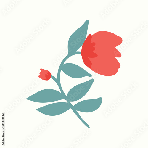Elegant Minimalist Floral Illustration for Modern Design Projects.