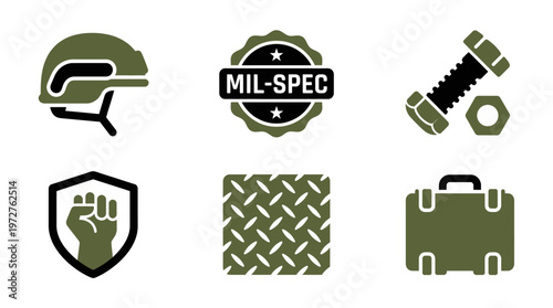 Automotive Performance and Tuning Icon Set with Turbochargers, Engine Intake, Exhaust Systems, and Diagnostic Data Illustrations