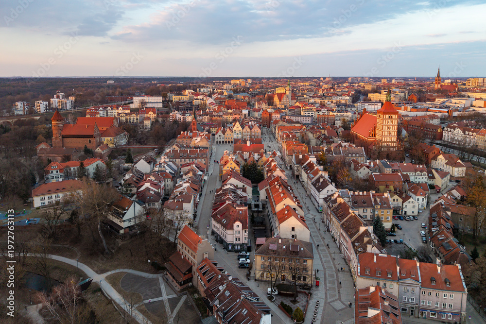 Obraz premium Old Town Square in Olsztyn, Poland
