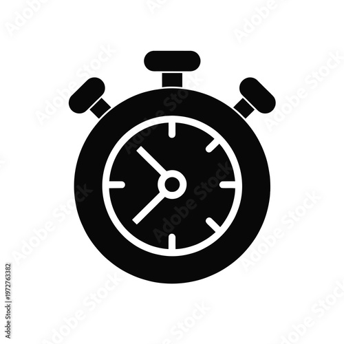 Vector of a classic stopwatch with dial