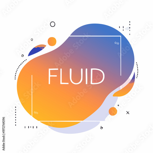 Abstract Fluid Shape with Gradient Colors.