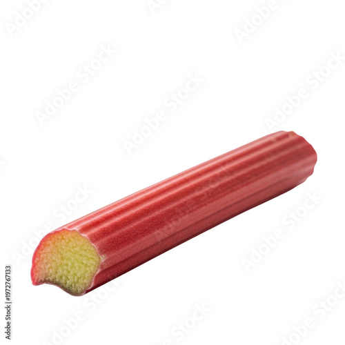 Rhubarb stalk isolated on transparent background