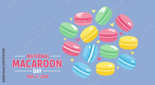 Colorful macaroons isolated on background