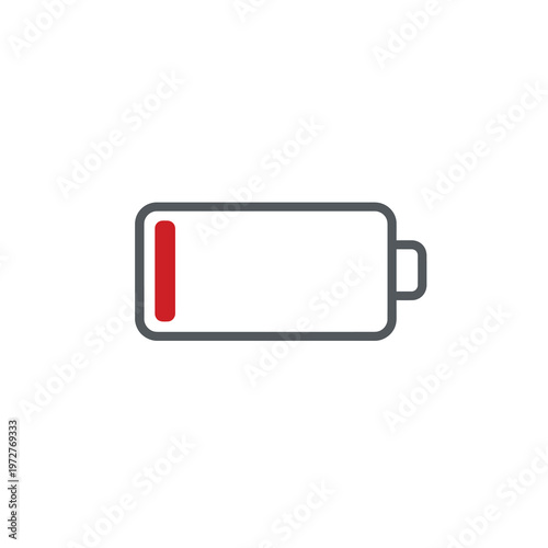 Vector of a depleted battery icon