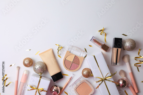 Stylish Seasonal Makeup Arrangements Complemented By Decorative Holiday Gift Displays And Collection Options