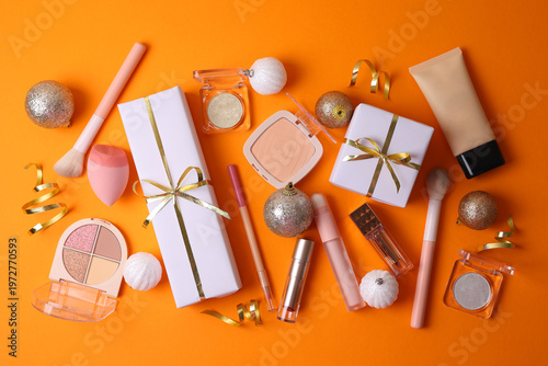 Stylish Seasonal Makeup Arrangements Complemented By Decorative Holiday Gift Displays And Collection Options