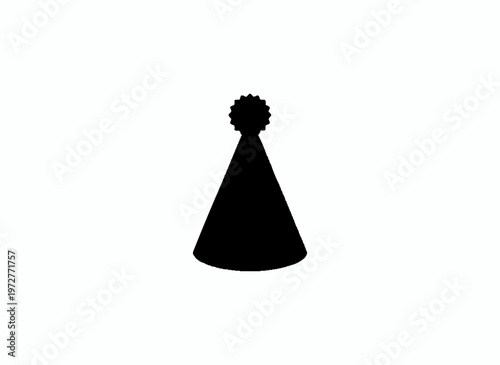 Party Hat Silhouette: A sleek, minimalist silhouette of a classic party hat, ready to infuse any design with a touch of celebratory spirit and joy.