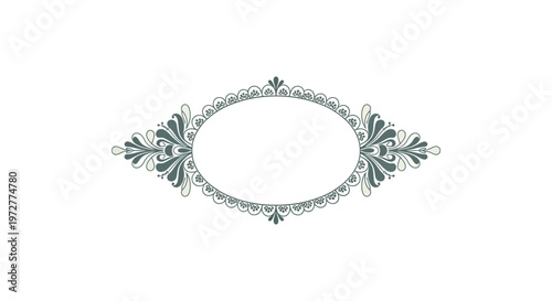 Ornate floral frame design with elegant vintage pattern