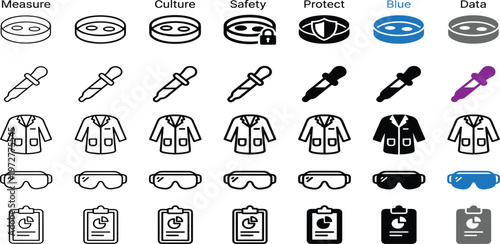 Set of various park and outdoor activity icons for recreation, sports, and leisure, including trees, benches, swings, and trails