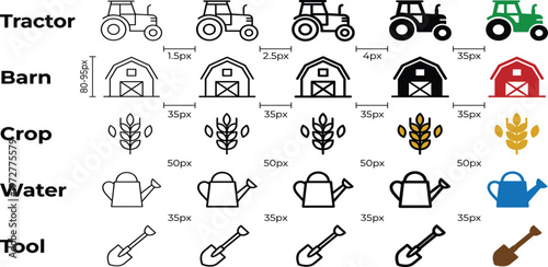A comprehensive collection of line icons depicting digital security, user authentication, and data protection, including biometrics, passwords, and secure access control for online systems