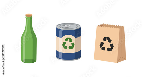 Eco-friendly packaging icons