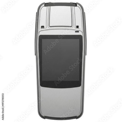 Retro mobile phone isolated on transparent background