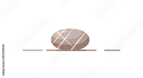 Stylish flat design chocolate bonbon with geometric patterns on a