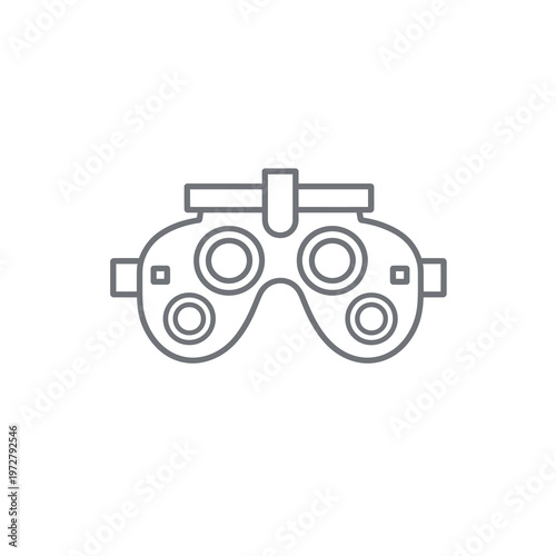 Vector of an optometry phoropter used for eye examinations