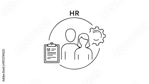 Abstract vector illustration of a diverse business team with silhouettes of a man and woman engaging in a social discussion using speech bubble icons to communicate a creative group idea
