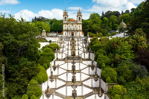 Bild auf Leinwand View of the Sanctuary of Bom Jesus do Monte in Braga, Portugal