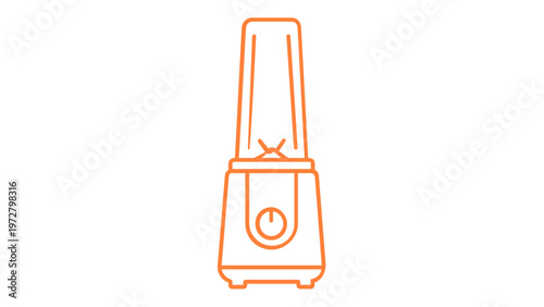 Modern Blender Vector Icon Illustration for Kitchen Cooking and Healthy Lifestyle, Minimalist Smoothie Maker Line Art Design with Gradient Color, Scalable AI-Generated Graphic Resource