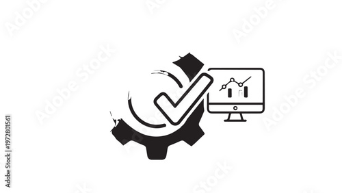 simple hand cursor icon clicking a button in a modern digital web concept illustration